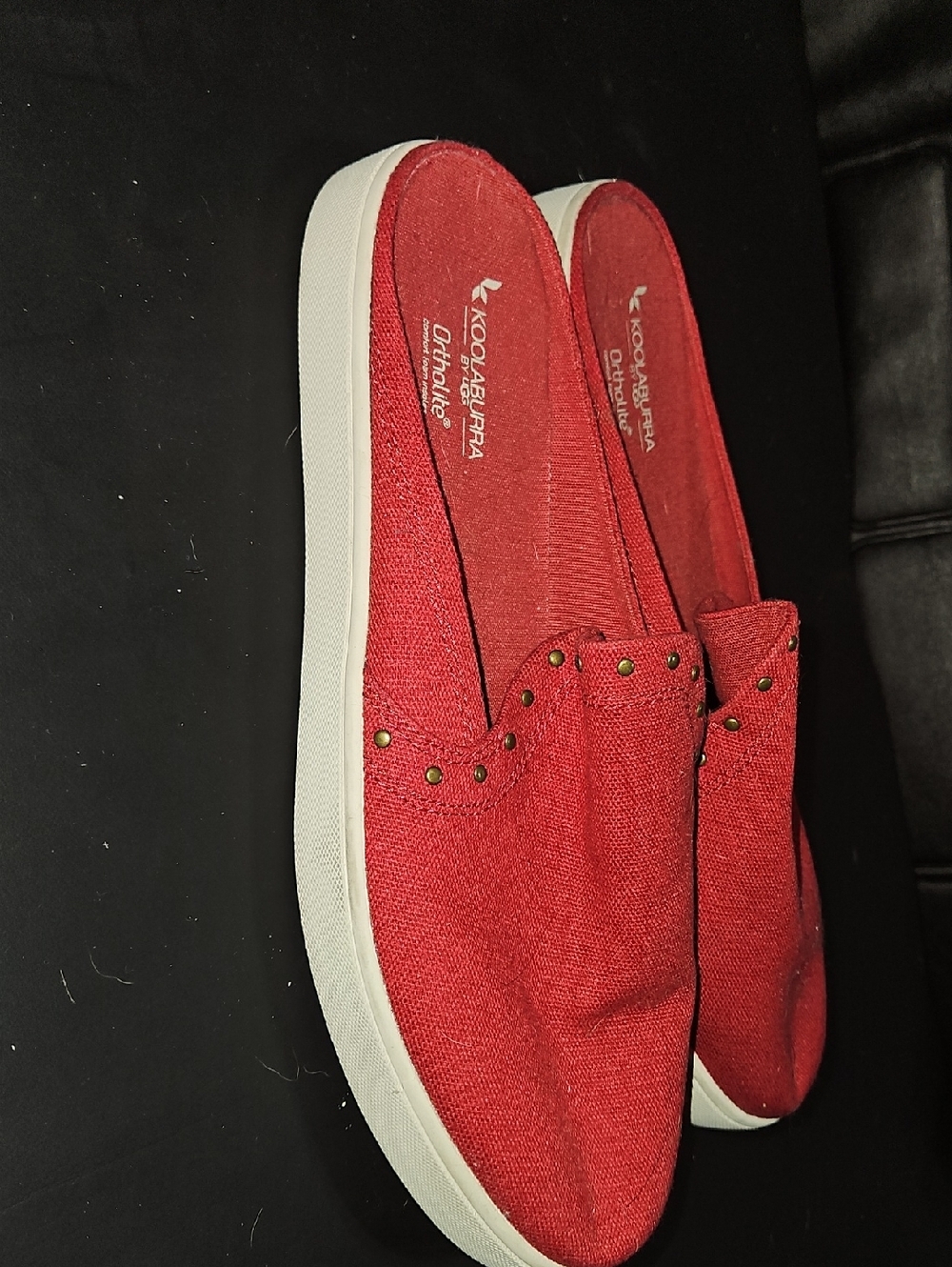 Koolaburra by UGG Darcee canvas studded slip-on mules Size 8.5 - Picture 4 of 11